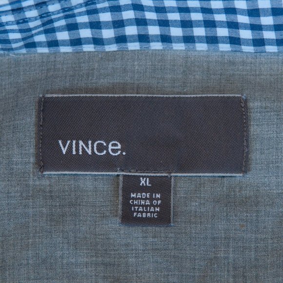 Vince Blue Gingham Check Casual Shirt - Picture 4 of 5